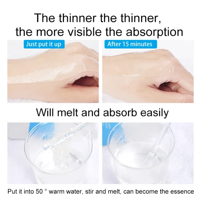 Fonce Korea Collagen Face Mask 10 Piece Moisturizing Improve Coarse Rejuvenation Tight Fade fine lines whitening Brighten Skin - Image 2