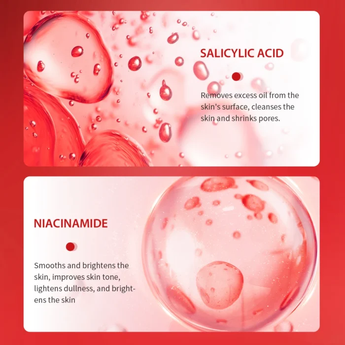 AHA+BHA Series Skin Care Set 4pcs Facial Toner Serum Cream Korean Beauty - Image 3