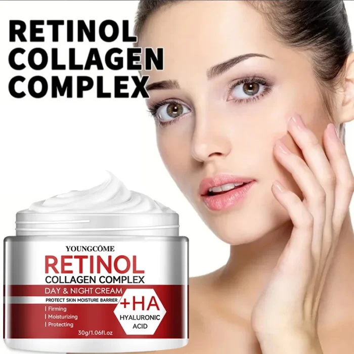 Deeply nourishing retinol collagen face care cream suitable for dry and rough skin, moisturizing face cream for aging skin - Image 4