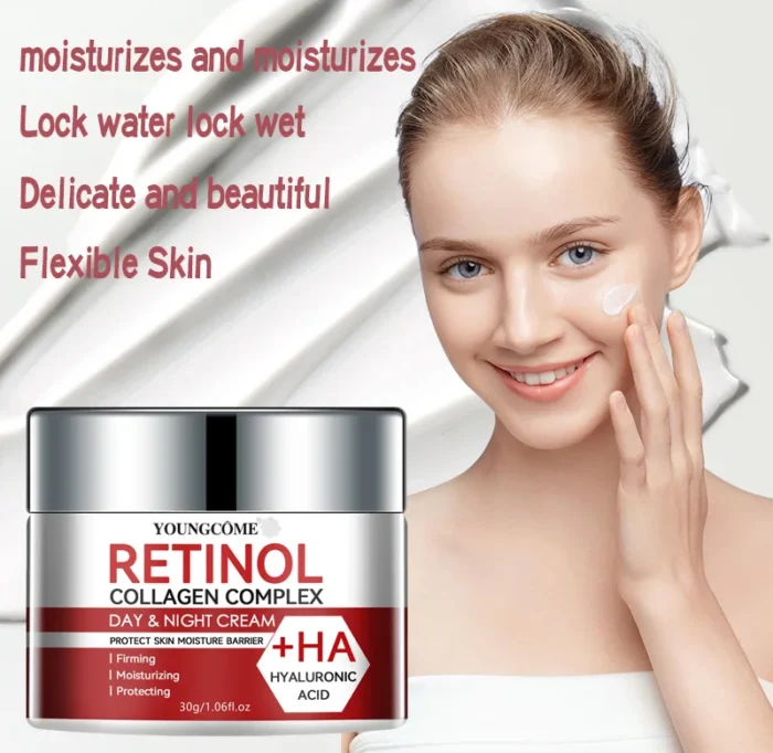 Deeply nourishing retinol collagen face care cream suitable for dry and rough skin, moisturizing face cream for aging skin - Image 5