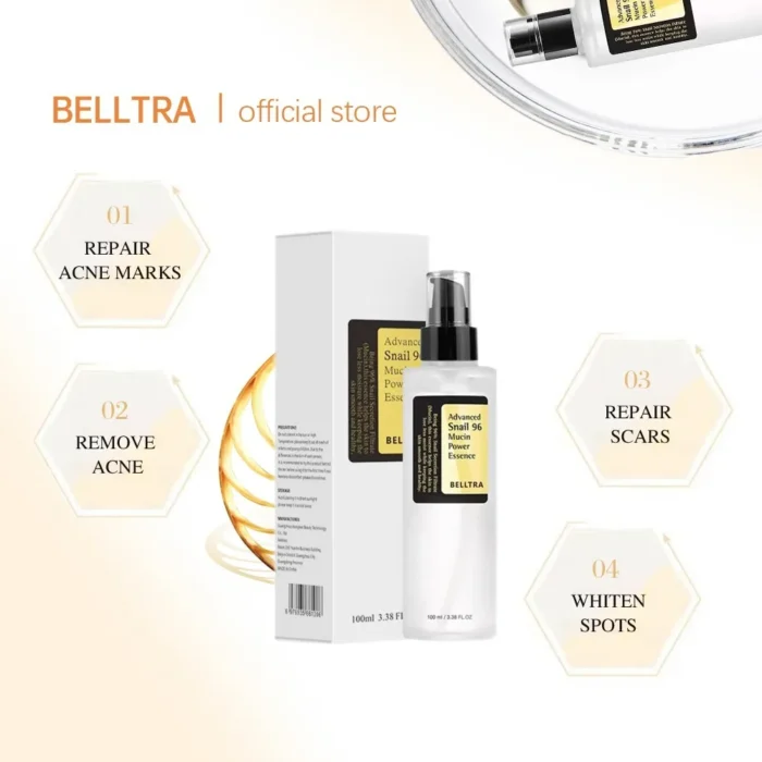 Snail mucin 96 Korean skin care snail whitening, moisturizing, anti-aging, acne mark removal, snail essence three-piece set - Image 3