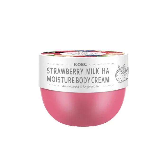 200g Strawberry Milk Body Moisturizing Firming Cream For Chicken Skin Lighten Melanin Hydrating Nourishing Brighten Care Lotion - Image 5