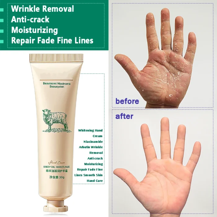 Collagen Anti-wrinkle Hand Cream Skin Soften Nourish Anti-drying Whitening Moisturizing Cracked Repair Product Korean Skin Care - Image 3