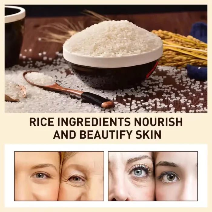 White Rice Whitening Serum Wrinkle Remover Fade Fine Lines Remove Dark Spots Melanin Anti-aging Brighten Smooth Face Skin Care - Image 4