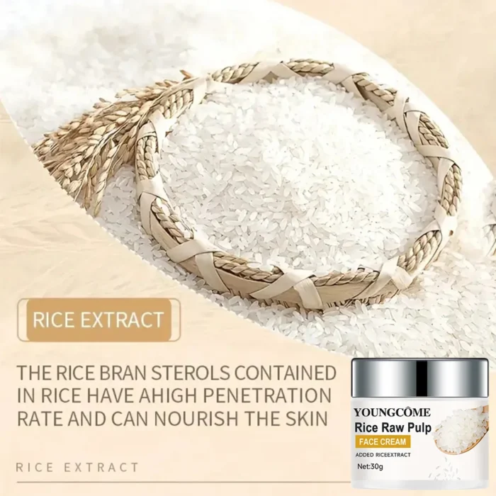 Rice Cream Promotes Elasticity Radiance MoisturizesNouriTheshes LocksMoisture Anti Aging Face Lifting Nourishing Repair Collagen - Image 2