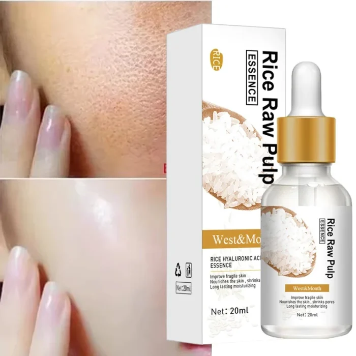 White Rice Whitening Serum Wrinkle Remover Fade Fine Lines Remove Dark Spots Melanin Anti-aging Brighten Smooth Face Skin Care - Image 7