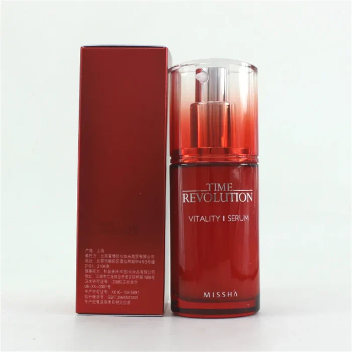 MISSHA Time Revolution Vitality Serum 40ml High Nourishing Essence Regulates Sebum Minimizes Pore Makeup Primer Korean Cosmetics - Image 3