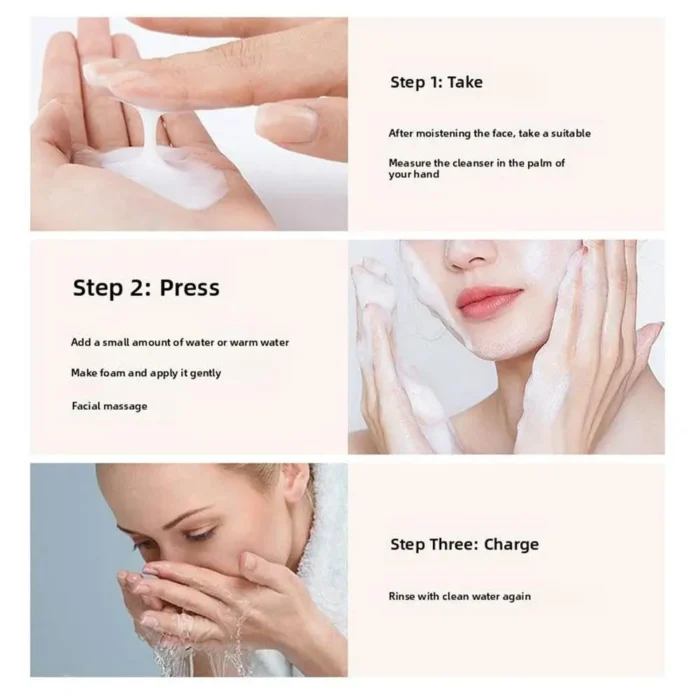 150ml Amino Acid Gentle Facial Cleanser Deep Cleansing Blackheads Moisturizing Soothing Repair Pore Cleanser Mild Skin Care - Image 6