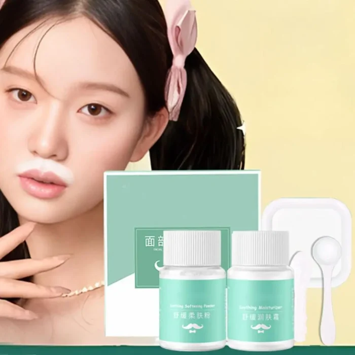 Facial Hair Removal Bleaching Kit Moustache Eyebrow Lightening Kit with Moisturizing Formula Gentle Skin-Friendly Whiten Cream - Image 7