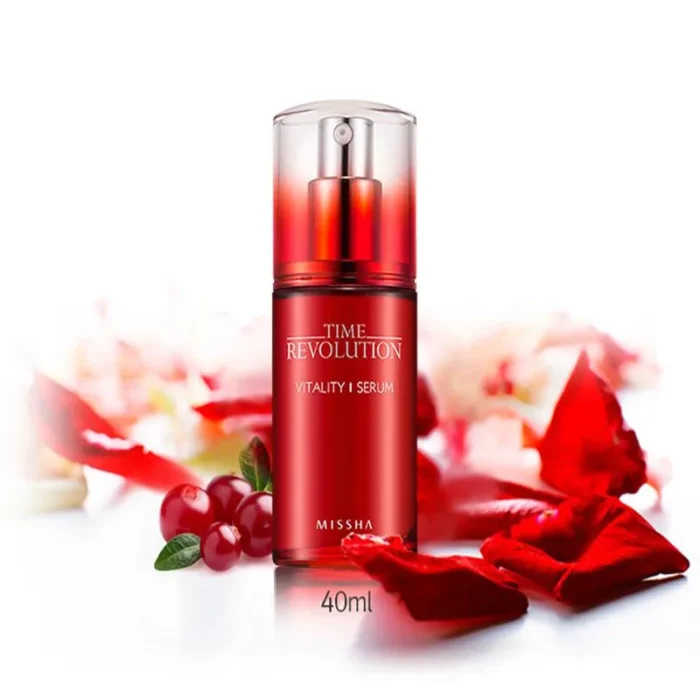 MISSHA Time Revolution Vitality Serum 40ml High Nourishing Essence Regulates Sebum Minimizes Pore Makeup Primer Korean Cosmetics - Image 2